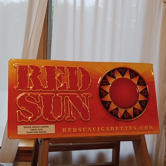 Red sun Old tin sign astrological sighns sun - Picture 2 of 6